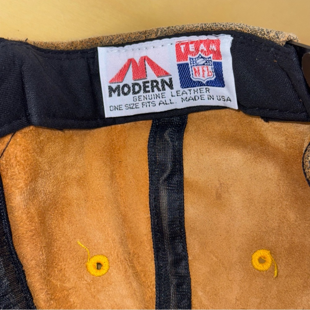 Bundle Vintage Drew Pearson Pittsburgh Steelers Snapback Leather Hats 90’s Lot - Picture 5 of 16